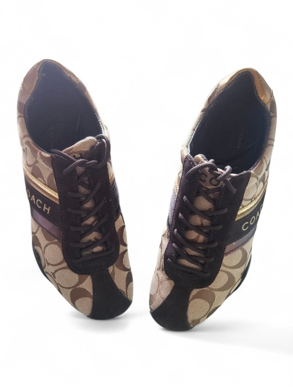 Coach Jayme Signature Low-Top Sneakers – Classic Designer Style Size 6M - Picture 2 of 8